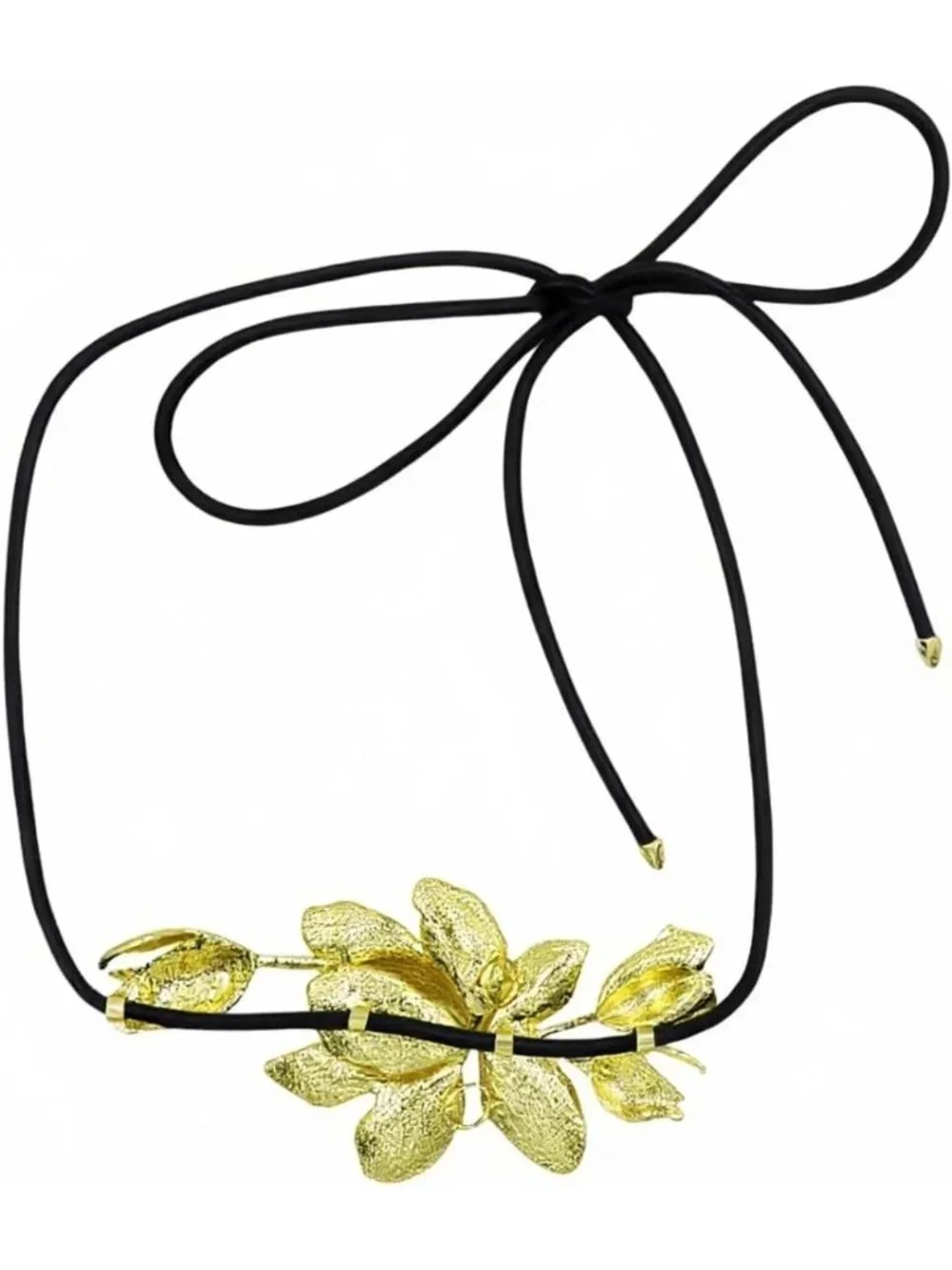 Elegant Retro Tulip Flower Waist Belt - Leather Rope Body Chain for Dresses